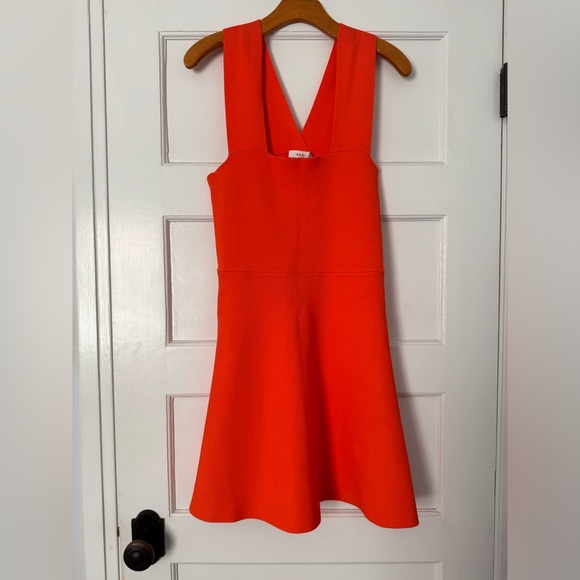 NWT ALC skater bodycon midi dress in orange (guava) - size medium - Picture 3 of 8